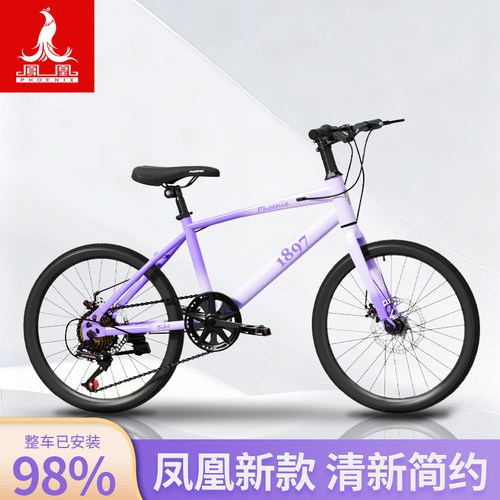 凤凰儿童自行车6到12岁女孩8到15岁青少年变速2025新款山地车