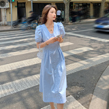 【2022夏主推款】有韩版收腰显瘦长连衣裙P105K168，女装连衣裙，浙宝257