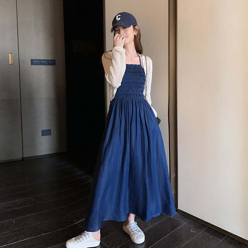 已出货！点击高转化高！吊带+防晒两件套套装257-58265-P155K208,女装连衣裙,浙宝257