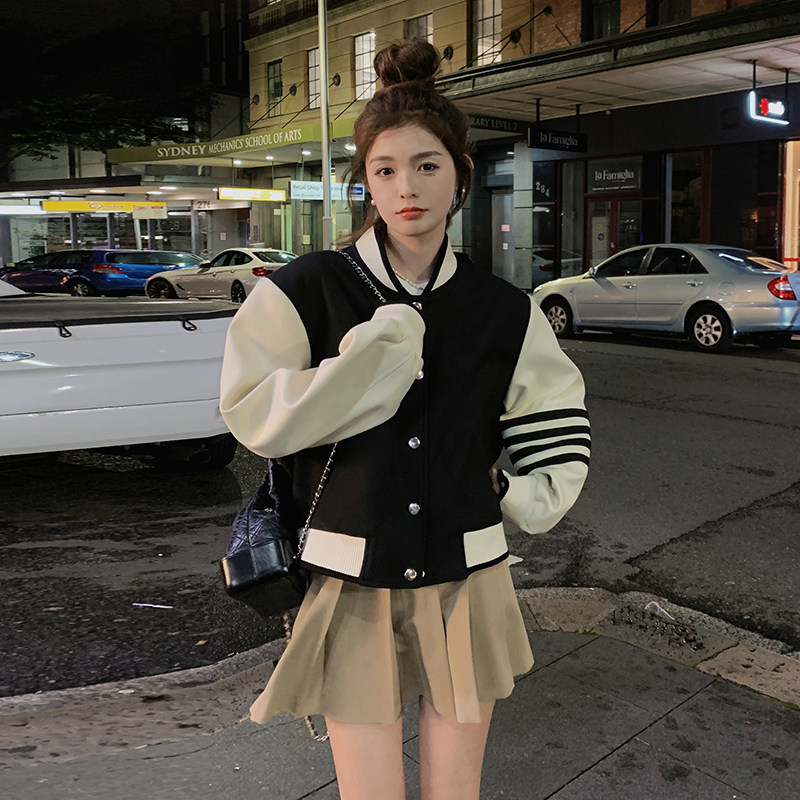 25秋现货！袖子撞色棒球服257-58275-P135K188,女装短外套,浙宝257