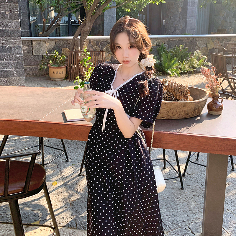 现货！波点印花连衣裙257-58359-P125K178，女装孕妇装，浙宝257