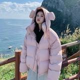 粉色现货！红色下架！厚实小耳朵羽绒服257-58346-P265K388，女装羽绒服，浙宝257