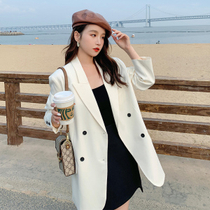 秋款现货主推有韩版小个子白色宽松休闲西装外套 P115K168,女装西装,浙宝257