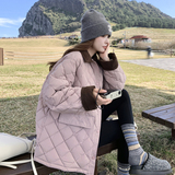 现货！！小个子韩系格子绗线棉服257-58373-P195K278，女装棉衣/棉服，浙宝257