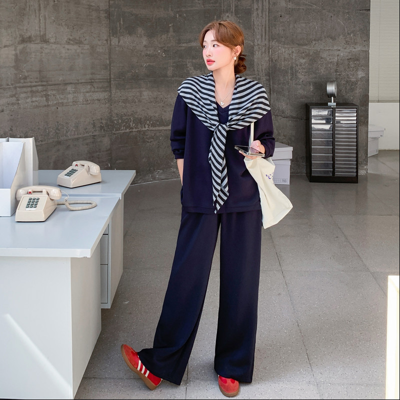 已出大货！新款！松弛感显瘦套装送披肩257-58532-P195K318，女装运动套装，浙宝257