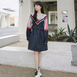 更新！！已出货撞色设计感拼接休闲连衣裙P120K178，女装连衣裙，浙宝257