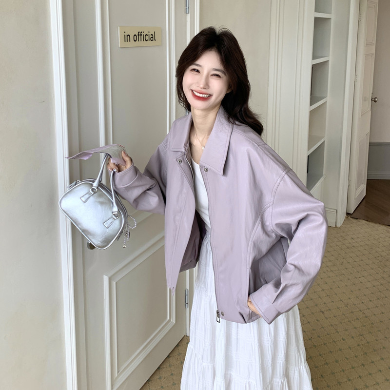26春新款已出大货！小个子蛋白皮外套257-58555-P175K288,女装短外套,浙宝257
