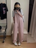 新款转化好！已出大货！！藕粉色牛仔背带裤257-58268-P115K168，女装休闲裤，浙宝257