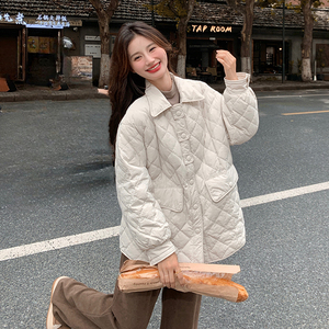 双11主推款现货！保暖菱格棉服小个子宽松257-58335-P175K258图片