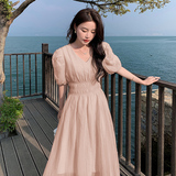 已出货！新加粉色仙仙的长款连衣裙257-58271-P115K168，女装连衣裙，浙宝257