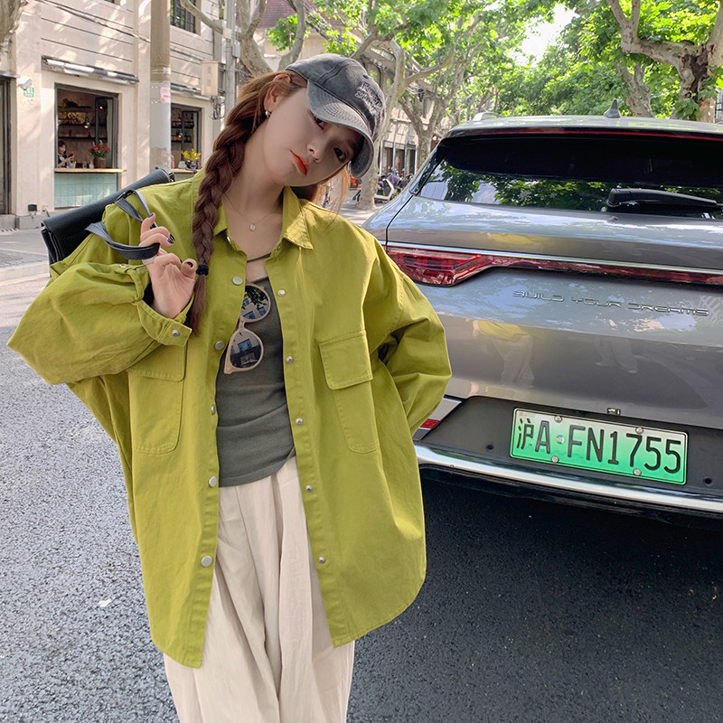 26春新款现货！！牛油果绿牛仔外套257-58295-P125K178，女装衬衫，浙宝257