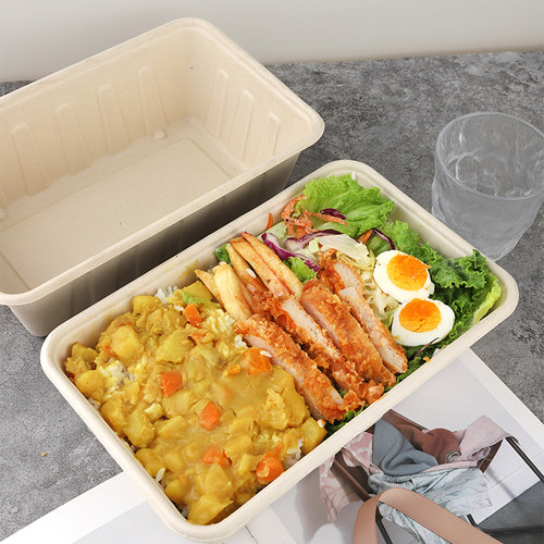 2500ml3000ml纸浆餐盒特大打包盒