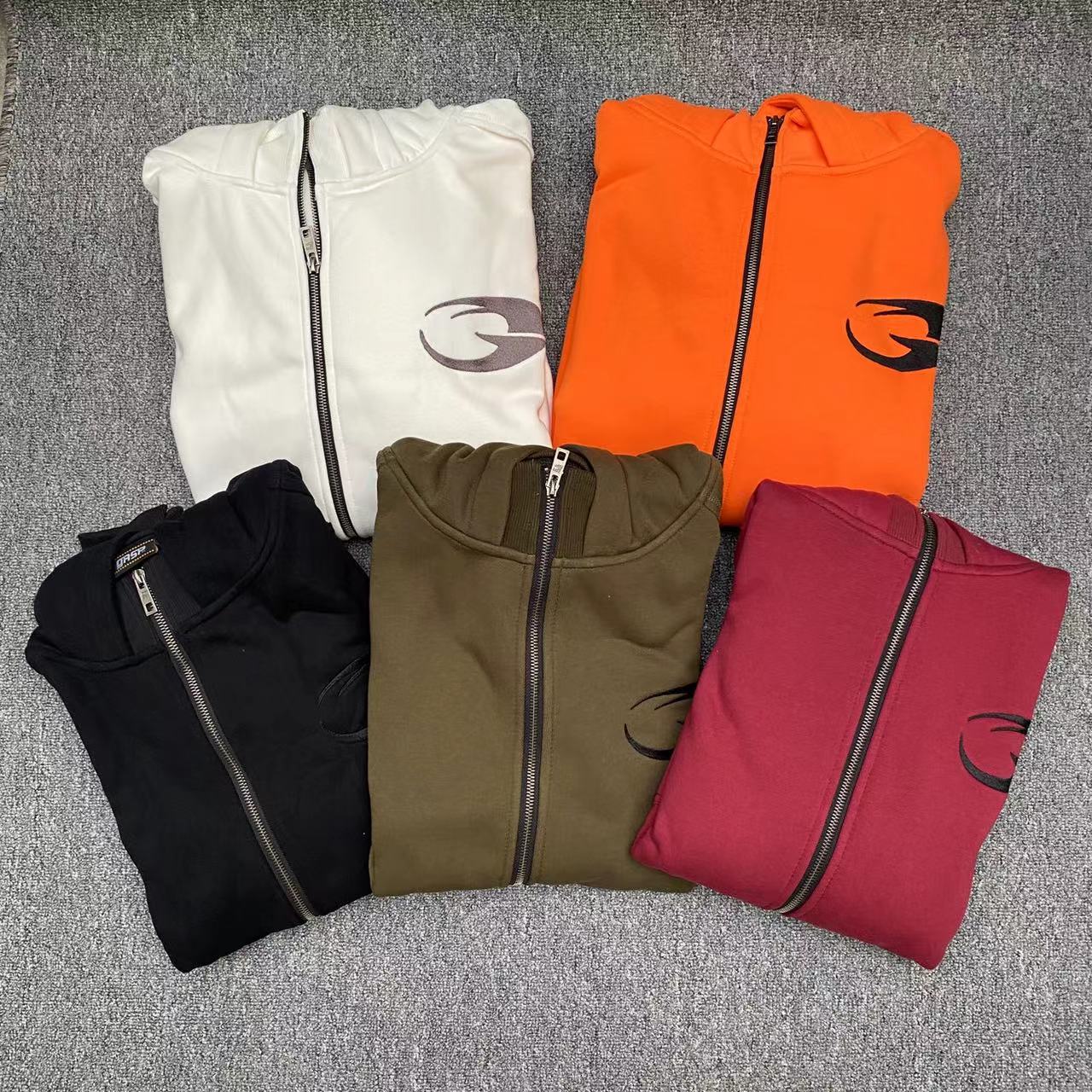 综合训练男连帽刺绣外套保暖