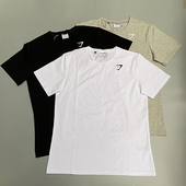 透气圆领修身 纯色T恤夏季 男弹力棉透气上衣运动跑步短袖 健身短袖