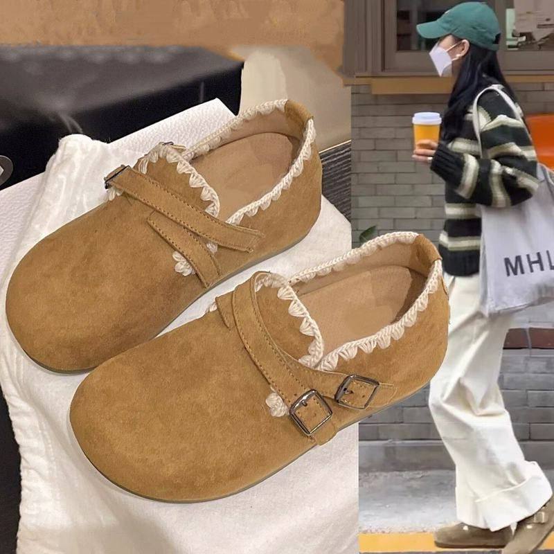 复古厚底全包勃肯鞋女款2026年春季新款百搭配裙子一脚蹬博肯单鞋,女鞋,高帮鞋,淘宝优惠券,粉丝福利购,淘宝优惠卷