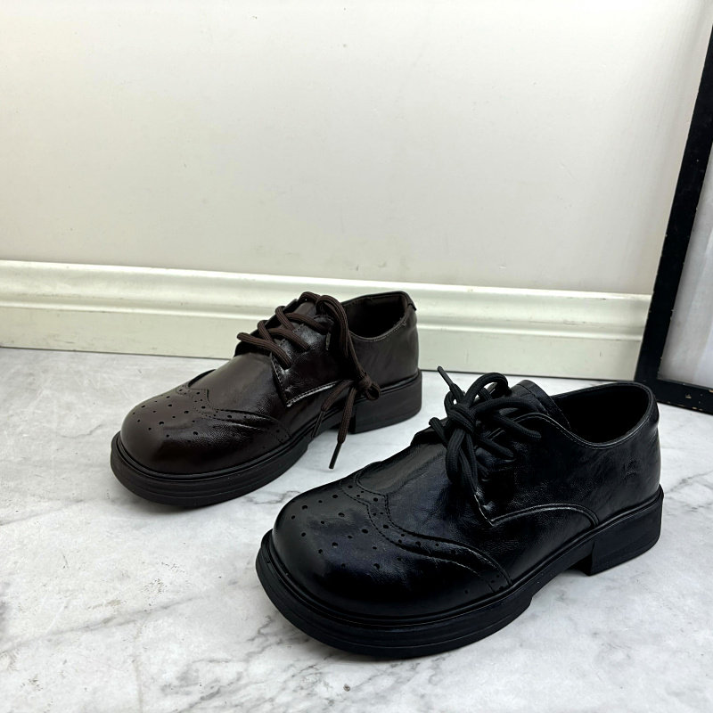 工厂断码处理春季新款真皮女鞋圆头系带低跟深口英伦风时尚女单鞋,女鞋,深口单鞋,淘宝优惠券,粉丝福利购,淘宝优惠卷