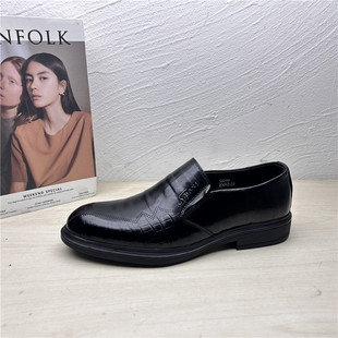头层牛皮正装皮鞋工厂断码处理秋季新款真皮男鞋套脚帅气商务鞋