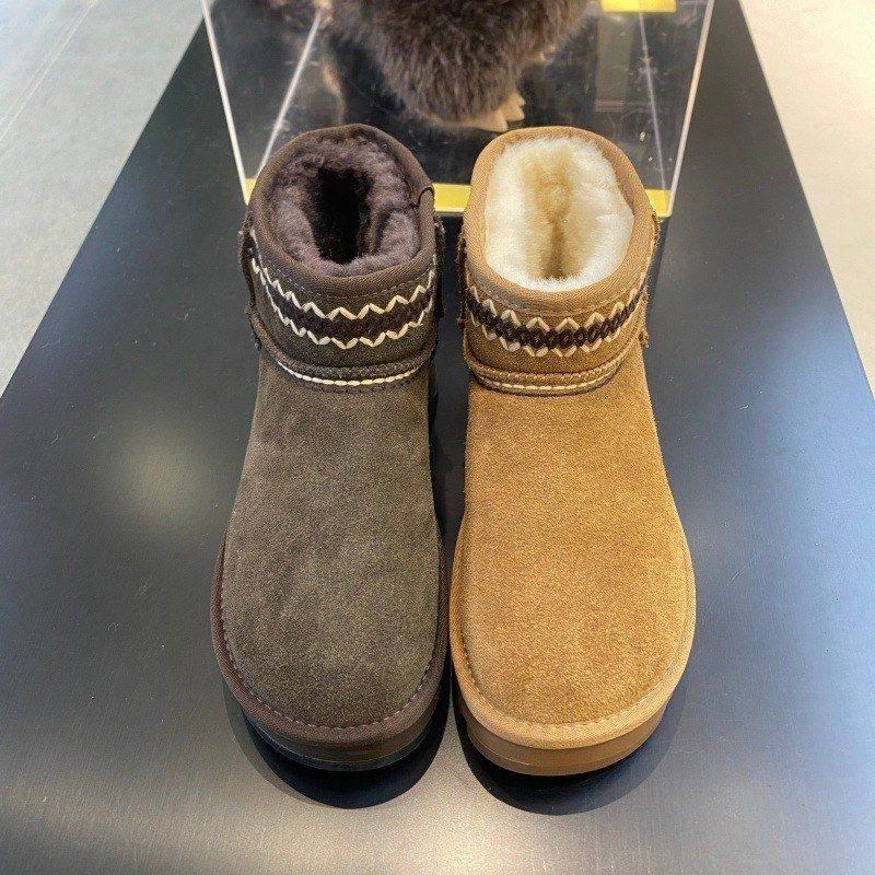 羊毛潮棉鞋一体春季毛毛短靴鞋靴皮毛保暖加绒2025小冬走秀款雪地,女鞋,时装靴,淘宝优惠券,粉丝福利购,淘宝优惠卷