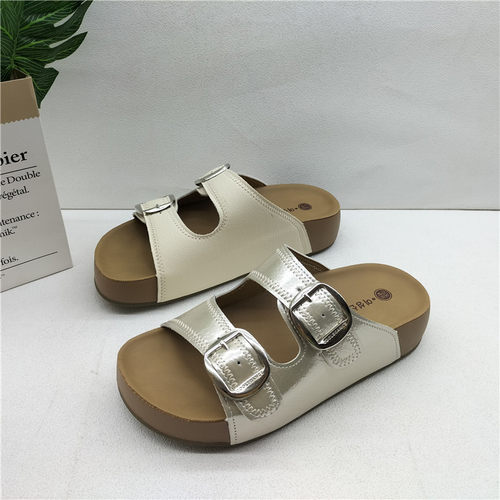 2026夏季新款女休闲厚底一字拖皮带扣百搭日常简约外穿舒适拖鞋