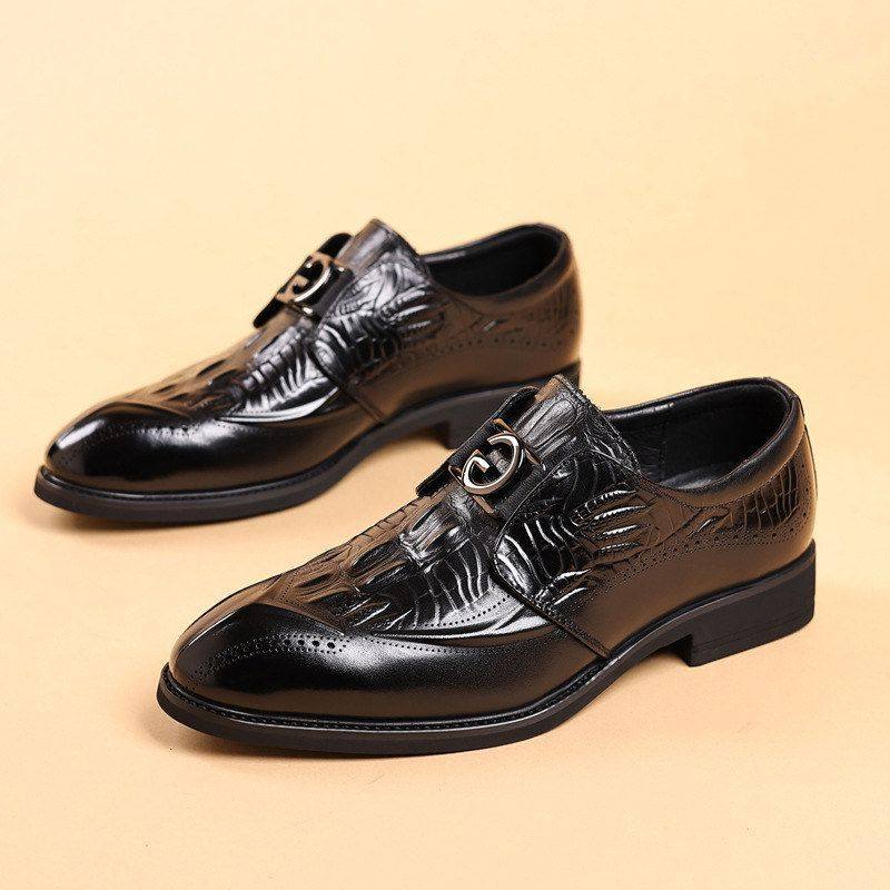 真皮新款英伦风正装雕花纹路男鞋脚蹬皮鞋鞋子男款男士休闲商务一,流行男鞋,帆布鞋,淘宝优惠券,粉丝福利购,淘宝优惠卷
