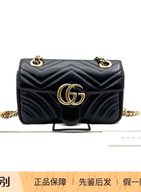 GUCCI古驰 Marmont 黑色马蒙22 97新