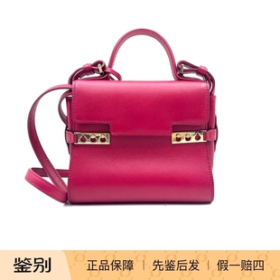 99新 Delvaux 粉色单肩斜挎手提包小号 Tempete 18987576 德尔沃