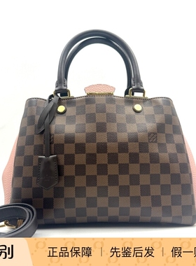 路易威登 二手 Damier Ebene 粉色棕色棋盘格托特 98新 19314385