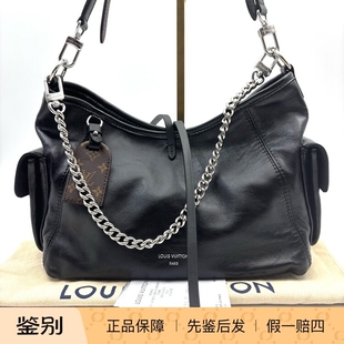 LV路易威登Carryall黑武士小羊皮托特包小号芯片款闲置新22573694