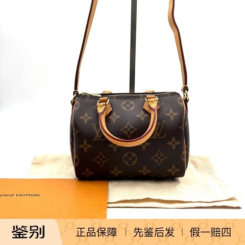 LV 路易威登 NANO SPEEDY 经典老花枕头包 98新 20094932