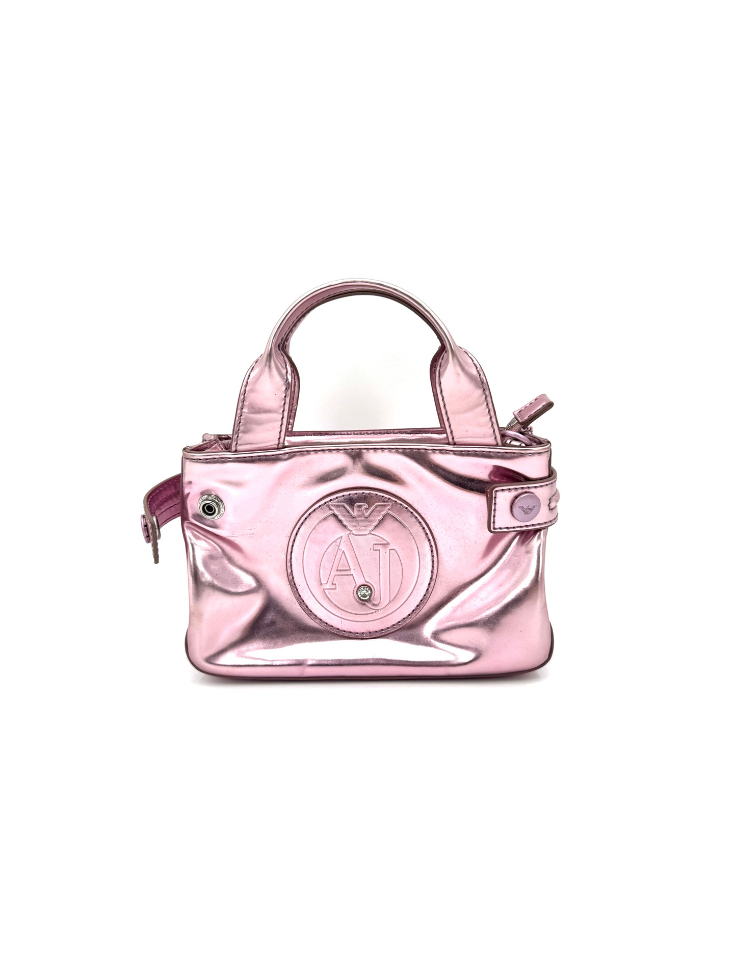 ArmaniJeans 阿玛尼 果冻包 小方包 粉色漆皮  成色95新8107831,箱包皮具/热销女包/男包,二奢女士包,淘宝优惠券,粉丝福利购,淘宝优惠卷