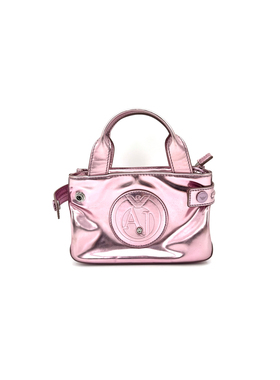 ArmaniJeans 阿玛尼 果冻包 小方包 粉色漆皮  成色95新8107831