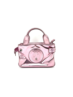 ArmaniJeans 阿玛尼 果冻包 小方包 粉色漆皮  成色95新8107831