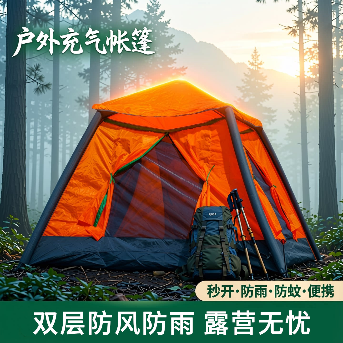 免搭建自动装备便携帐篷户外