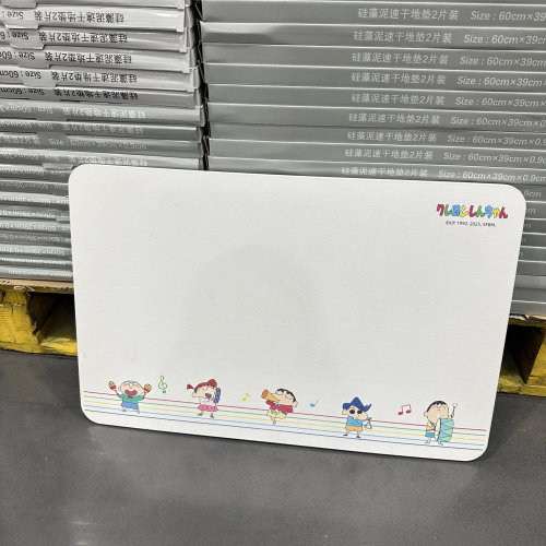 山姆蜡笔小新硅藻泥速干地垫防滑地垫浴室地垫吸水速干脚垫清仓价