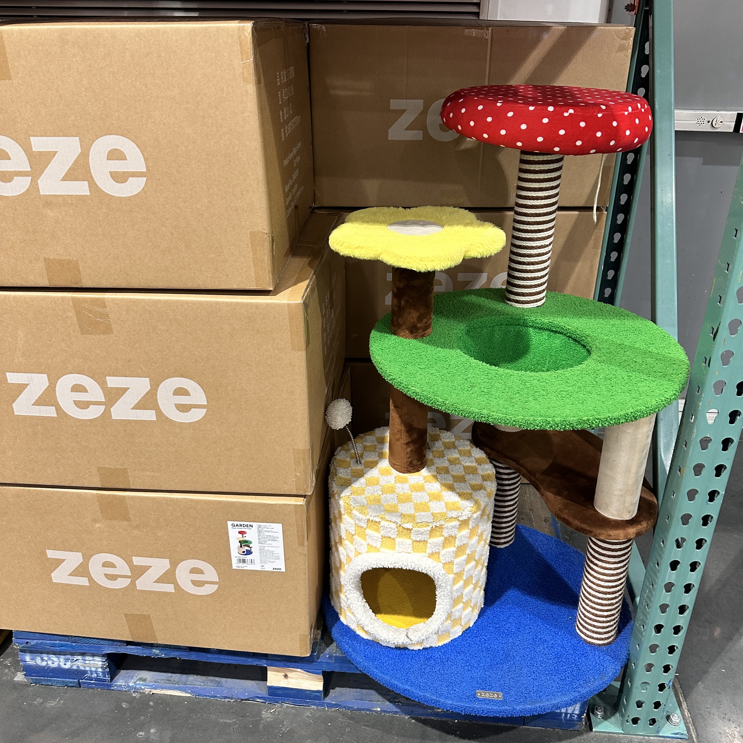 山姆开市客zeze魔力花园猫爬架耐用磨爪多层跳台猫树爬架猫窝抓板图片