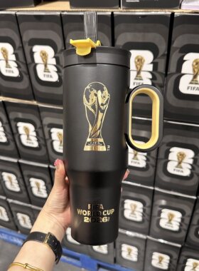 夏季大减价开市客FIFA霸气吨吨保温杯大容量水杯高颜值吸管冰霸杯