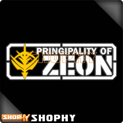 机动战士高达Gundam吉翁公国Zeon卡通动漫反光荧光摩托汽车贴纸