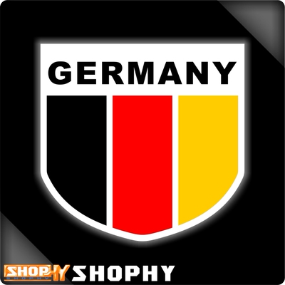 GERMANY德国个性运动七彩镭射金属色反光荧光摩托电瓶汽车贴纸