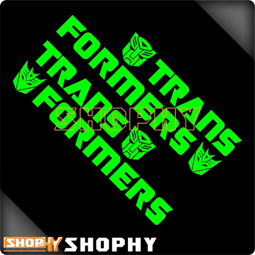 变形金刚Transformers博派汽车人狂派霸天虎反光摩托汽车贴纸对贴
