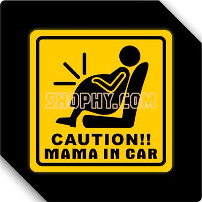 3m反光磁力车贴警示孕妇妈妈