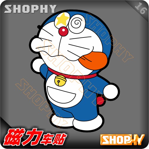 pc0048-16磁力汽车贴纸卡通可爱哆啦a梦小叮当机器猫