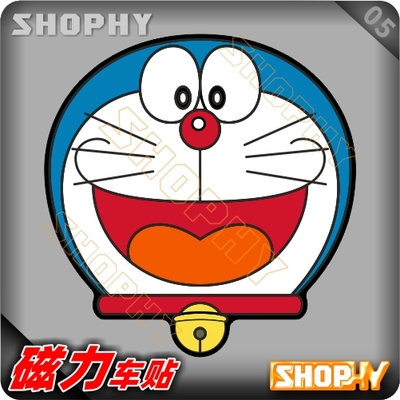 PC0031-05磁力汽车贴纸卡通可爱哆啦A梦小叮当机器猫