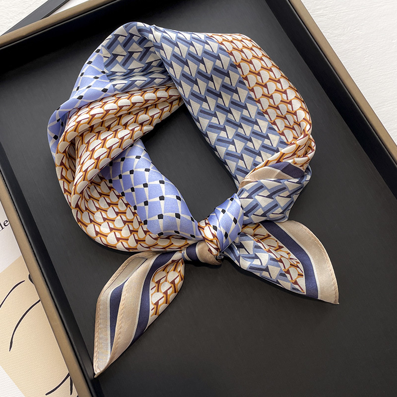 洋气时尚100%桑蚕丝丝巾小方巾