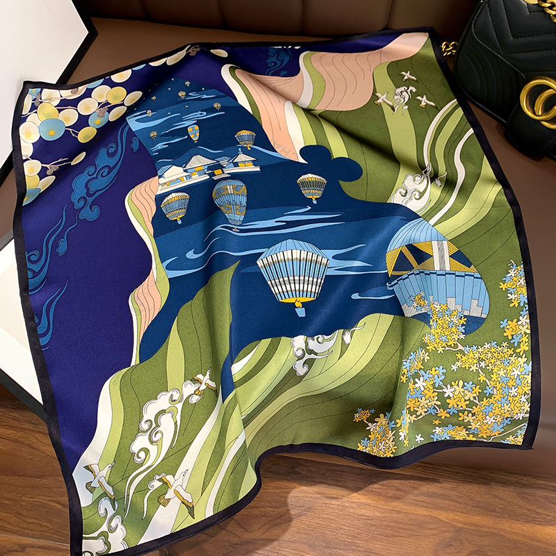 53cm洋气薄款韩版真丝围巾