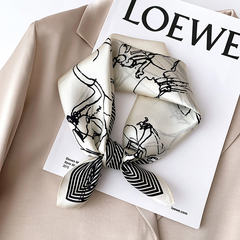 真丝丝巾春秋薄款西装领巾