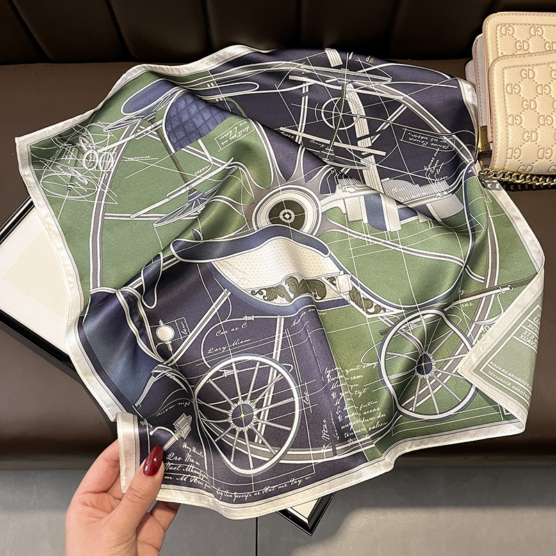 53CM桑蚕丝英伦发带丝巾小方巾