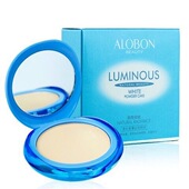 遮瑕定妆控油正品 雅邦净白透薄自然粉饼14g 净亮粉饼保湿 蓝色盒