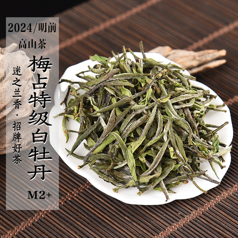 新茶2024年高山梅占特级白牡丹M2+  兰花香甜香政和白茶 茶 白牡丹 原图主图