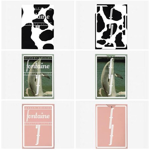 野猪校长桃子奶牛海豚小鸟生日方丹Fontaine纸牌花切魔术收藏扑克