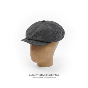 Vintage 美式 Newsboy 定织胡椒盐报童帽 复古鸭舌 cap春款 Ranger